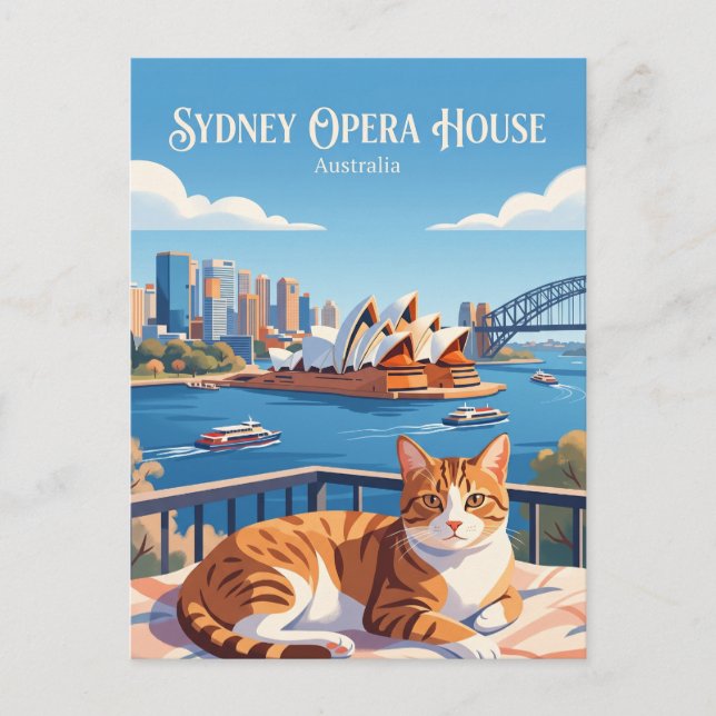 Cartão Postal Casa da Ópera de Sydney Austrália (Frente)