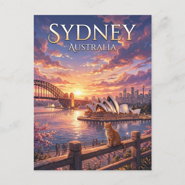 Cartão Postal Casa da Ópera de Sydney Austrália (Frente)