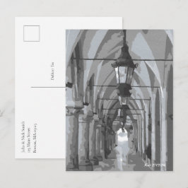 Cartão Postal Casa das Sedas Cracóvia, Polônia