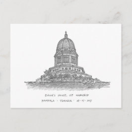 Cartão Postal Casa de Adoração Bahá'í, Kampala, Uganda