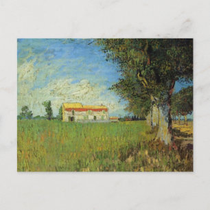 Cartão Postal Casa de banho em campo de trigo, Vincent van Gogh