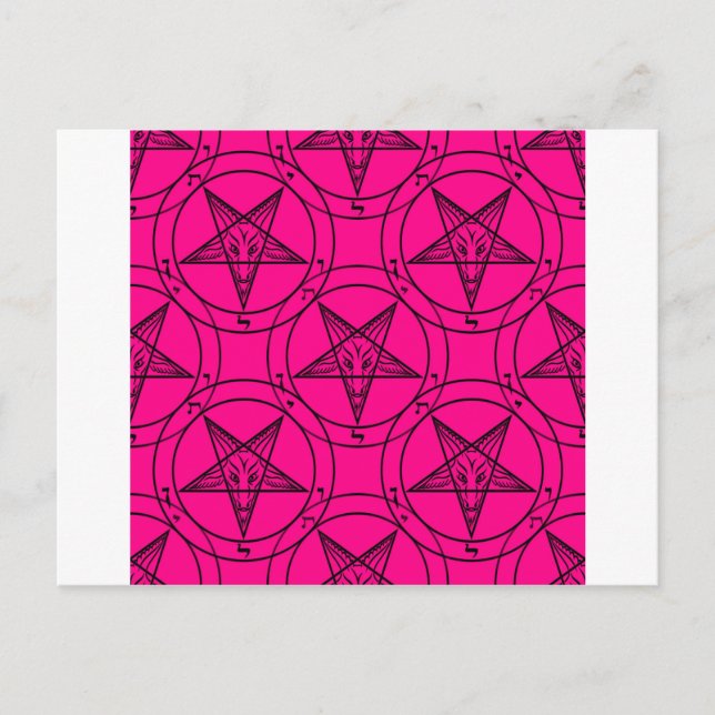 Cartão Postal casa de banho rosa (Frente)