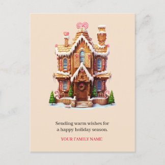 Cartão Postal Casa de biscoito de gengibre de Natal