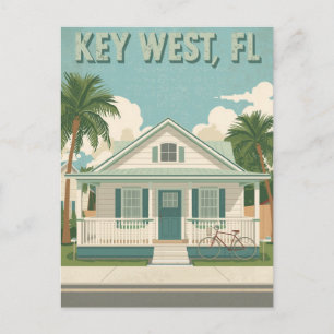 Cartão Postal Casa de Campo Antiga em Key West FL Viagens