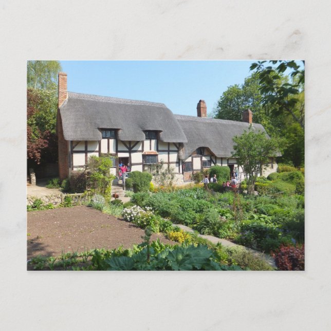 Cartão Postal Casa de campo de Anne Hathaways (Frente)
