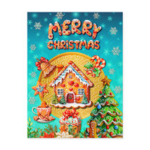 Casa de Doces de Natal em Pão de Mel e Ano Novo
