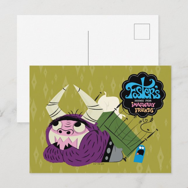 Cartão Postal Casa de Foster para Amigos Imaginários | Sob Cama (Frente/Verso)