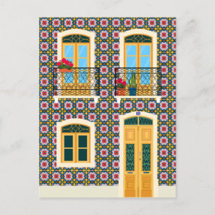 Cartão Postal Casa de Lisboa com azulejos