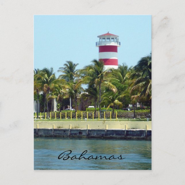Cartão Postal casa de luz de Bahamas (Frente)