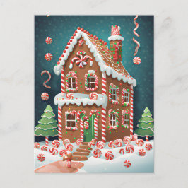 Cartão Postal Casa de Natal Gingercake, Posto