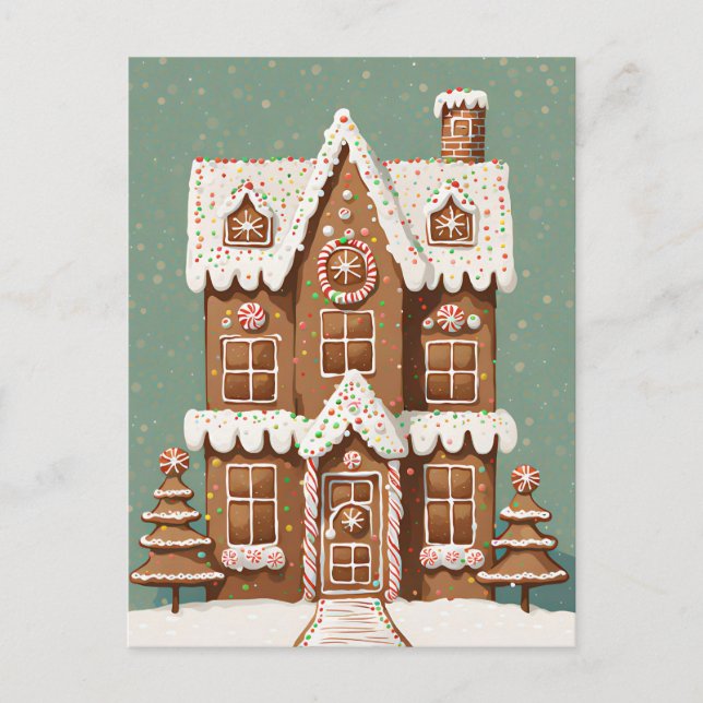 Cartão Postal Casa de Natal Gingercake, Posto (Frente)