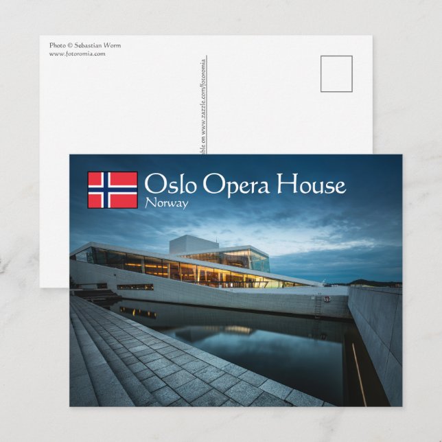 Cartão Postal Casa de Ópera de Oslo (Frente/Verso)