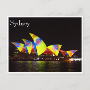 Cartão Postal casa de ópera de sydney amarela