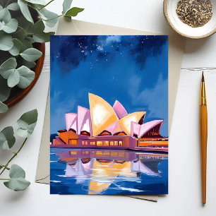 Cartão Postal Casa de Ópera de Sydney, Pintura da Austrália
