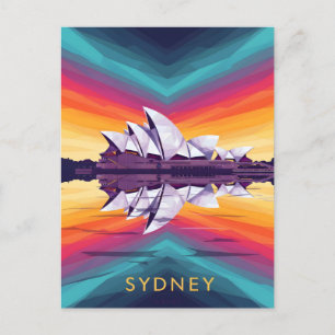 Cartão Postal Casa de Ópera de Sydney – Reflexo Vibrante na Orla