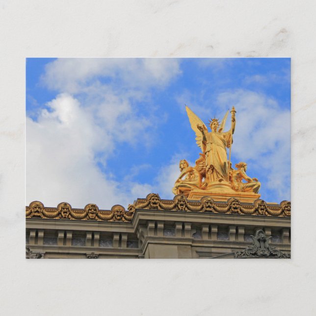 Cartão Postal Casa de Ópera Paris (Frente)