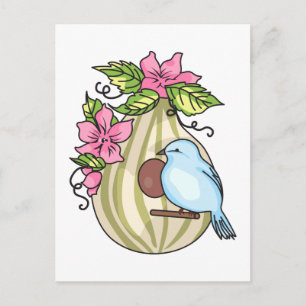 Cartão Postal Casa de passarinho em cabaça