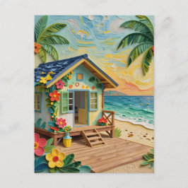 Cartão Postal Casa de Praia Oceânica | Mantendo Contato