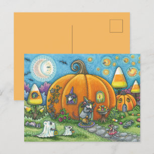 CARTÃO POSTAL CASA DE RATO, PEQUENOS RINHOS, TRUQUES OU TRATAMEN