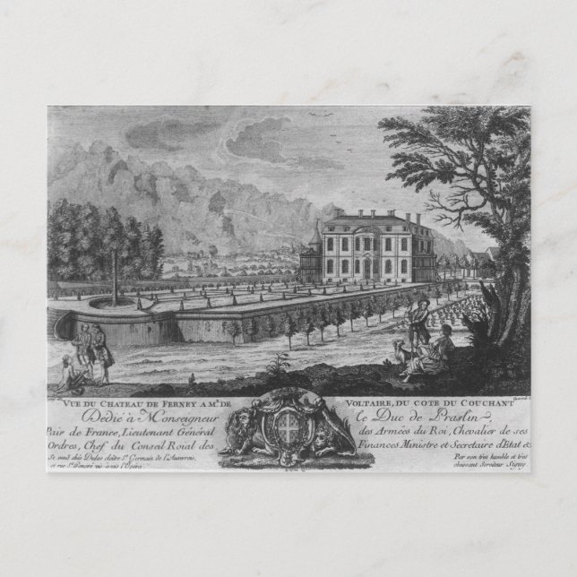 Cartão Postal Casa de Voltaire em Ferney, lado oeste (Frente)