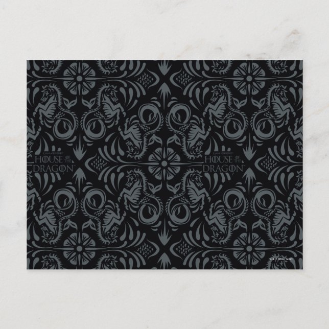 Cartão Postal CASA DO DRAGÃO | Padrão de Diamante de Velaryon (Frente)