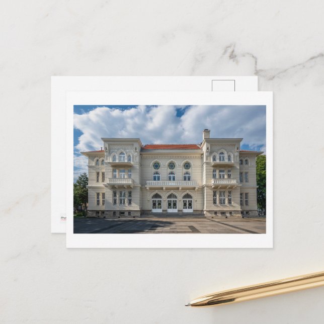 Cartão Postal Casa do Exército - Bitola, Macedônia   (Frente/Verso In Situ)