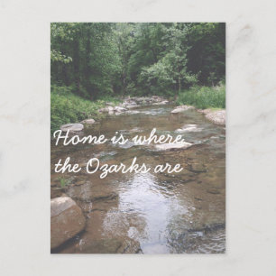 Cartão Postal Casa é onde os Ozarks estão: Harp Creek