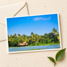 Casa flutuante nas Backwaters de Querala