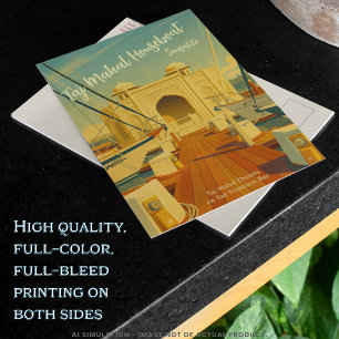 Cartão Postal Casa Flutuante Taj Mahal, Sausalito, Califórnia Vi