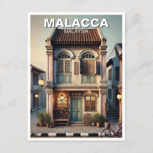 Cartão Postal Casa Histórica Malaca - Shophouse Malásia