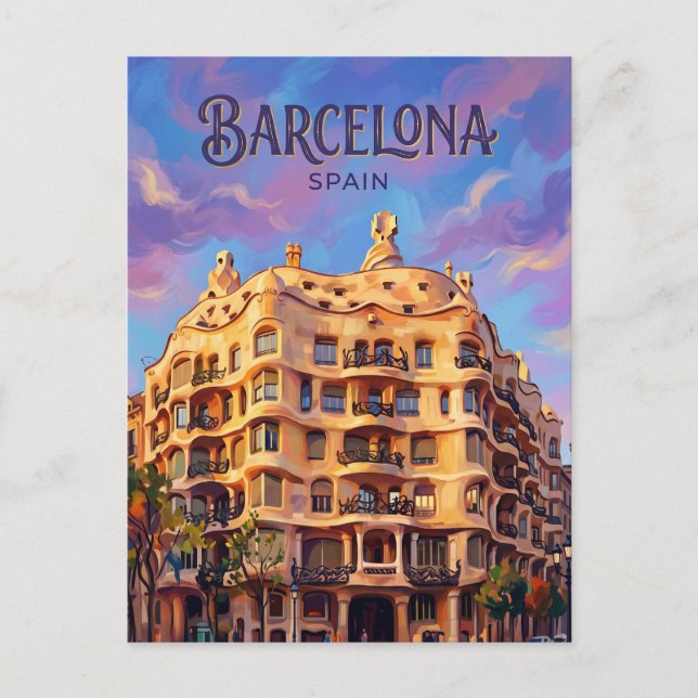 Cartão Postal Casa Milà (La Pedrera) Espanha (Frente)