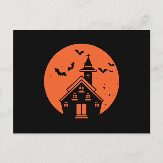 Cartão Postal Casa Onde Halloween (Frente)