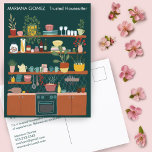 Cartão Postal Casa Sentada Pet Sentada Sentada Cópula da Caixa Ú<br><div class="desc">Mostre seu estilo com esta ilustração fofa desenhada pela mão na frente e atrás do cartão postal do marketing. Perfeito para famílias, serviços ao domicílio, agentes imobiliários e corretores, mutuantes, corretores hipotecários, motoristas, designers de interiores, estágios domésticos e outros neste domínio. Adicione seu próprio texto para fazer brilhar! Verifique meu...</div>