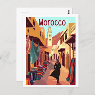 Cartão Postal Casablanca Marrocos Vintage - Viagem