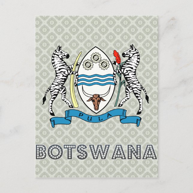Cartão Postal Casaco de Armas Botsuana (Frente)
