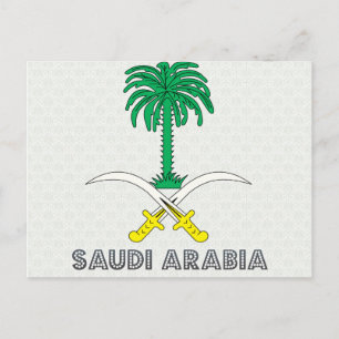 Cartão Postal Casaco de Armas da Arábia Saudita