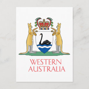 Cartão Postal Casaco de armas da Austrália Ocidental