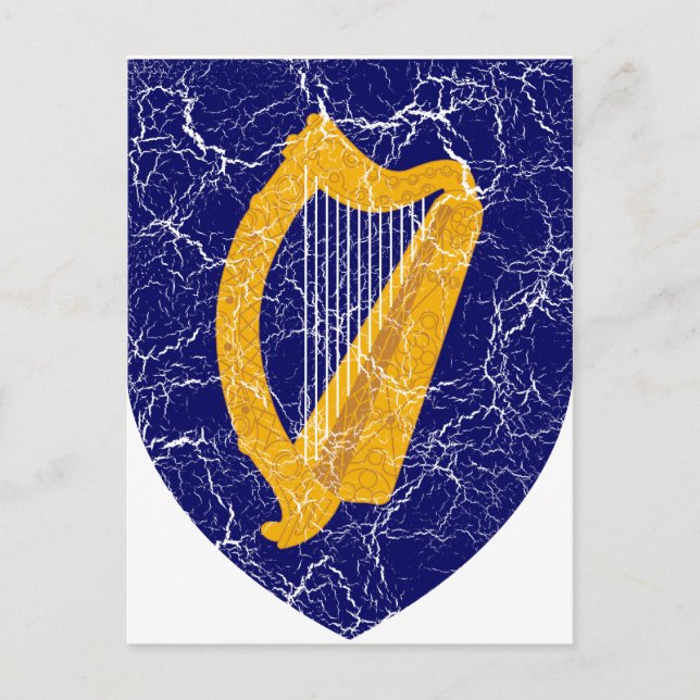 Cartão Postal Casaco De Armas Da Irlanda (Frente)