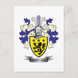Cartão Postal Casaco de armas da McMillan Family Crest