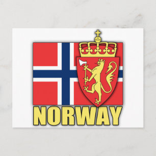 Cartão Postal Casaco de armas da Noruega