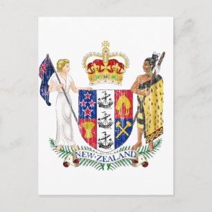 Cartão Postal Casaco De Armas Da Nova Zelândia