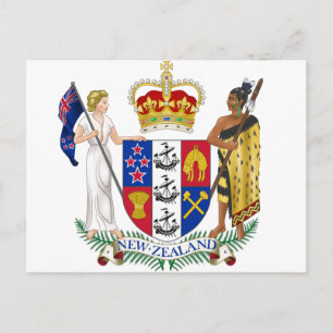 Cartão Postal Casaco de Armas da Nova Zelândia