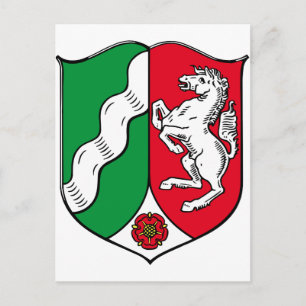 Cartão Postal Casaco de Armas da Renânia do Norte-Vestefália (