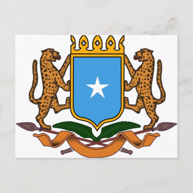 Cartão Postal Casaco de armas da Somália (Frente)