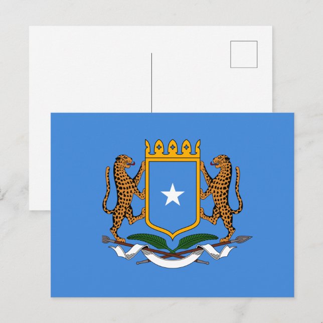 Cartão Postal Casaco de armas da Somália (Frente/Verso)