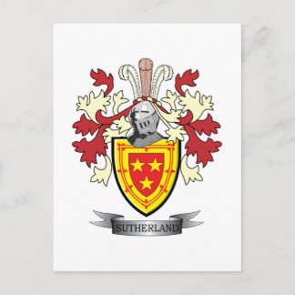 Cartão Postal Casaco de armas da Sutherland Family Crest