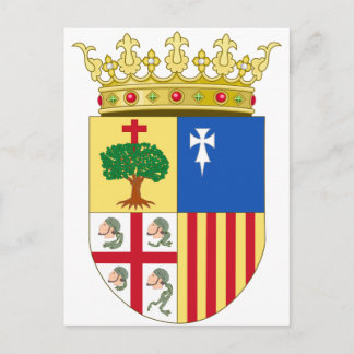 Cartão Postal Casaco de armas de Aragão (Espanha)