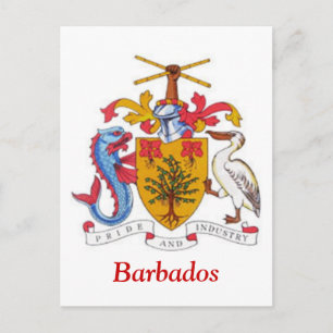Cartão Postal Casaco de armas de Barbados