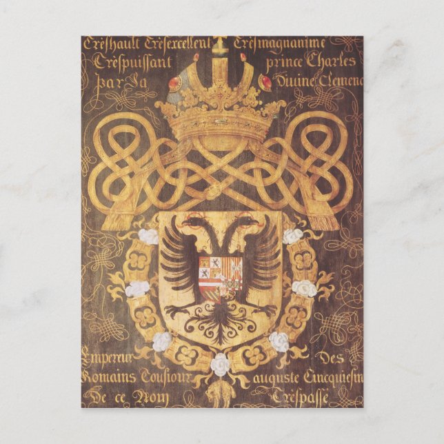 Cartão Postal Casaco de Armas de Carlos V do 23.o Capítulo (Frente)