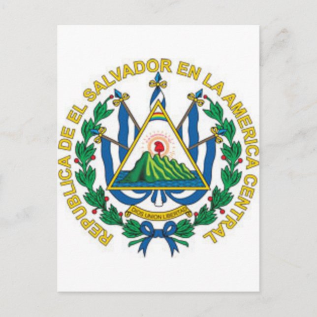 Cartão Postal Casaco de Armas de El Salvador (Frente)